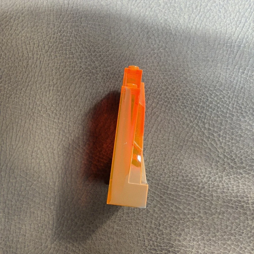 Genuine LEGO Rock Panel 2x4x6 Trans-Neon Orange Marbled Dark Gray 47847pb002